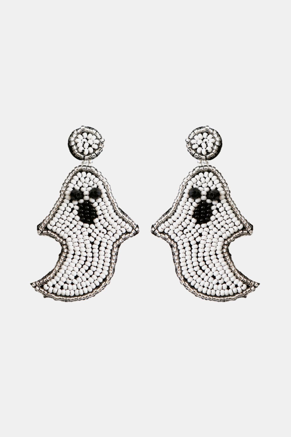 Ghost Shape Beaded Dangle Earrings B814