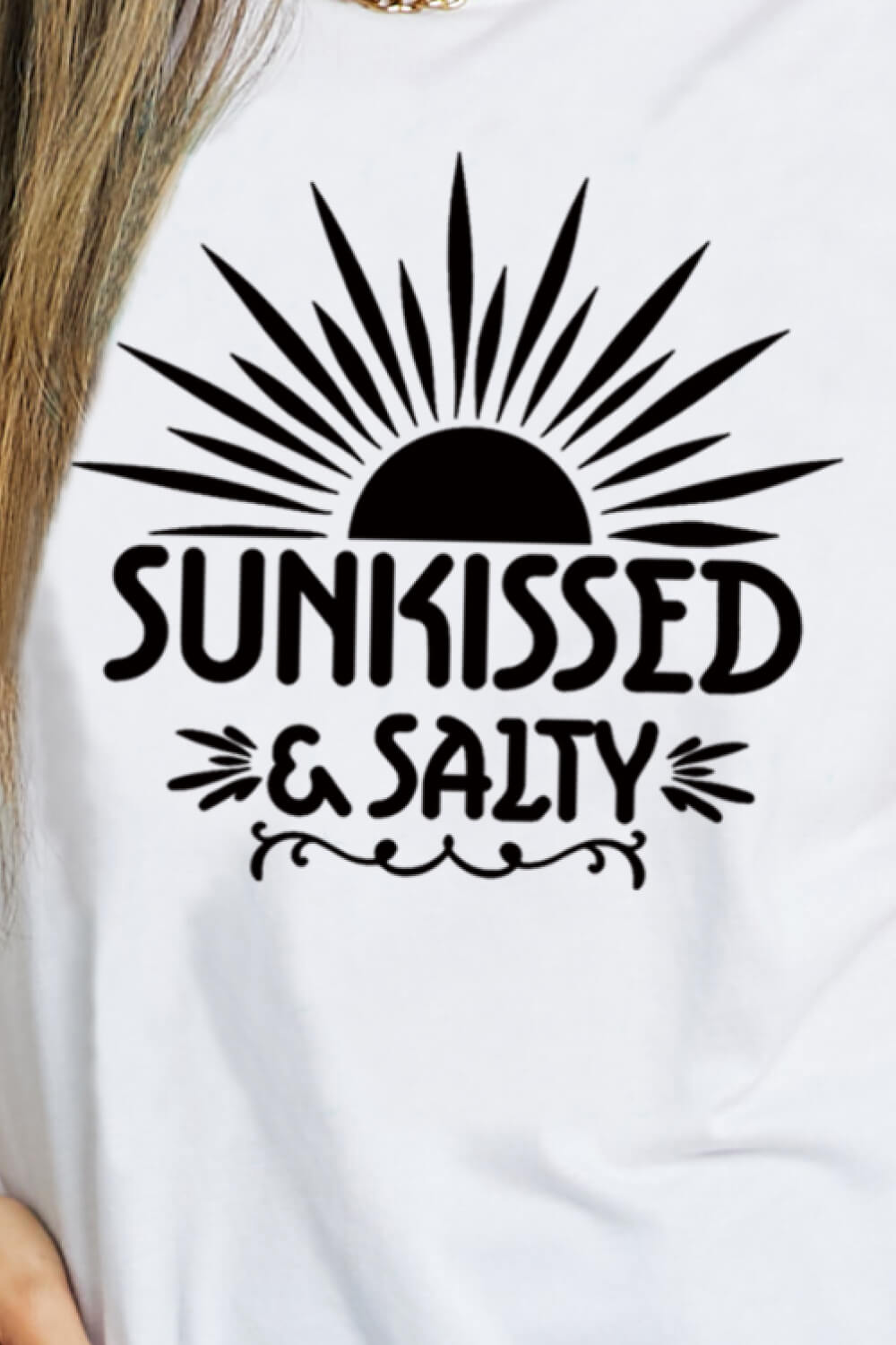 Simply Love SUNKISSED & SALTY Graphic Cotton T-Shirt