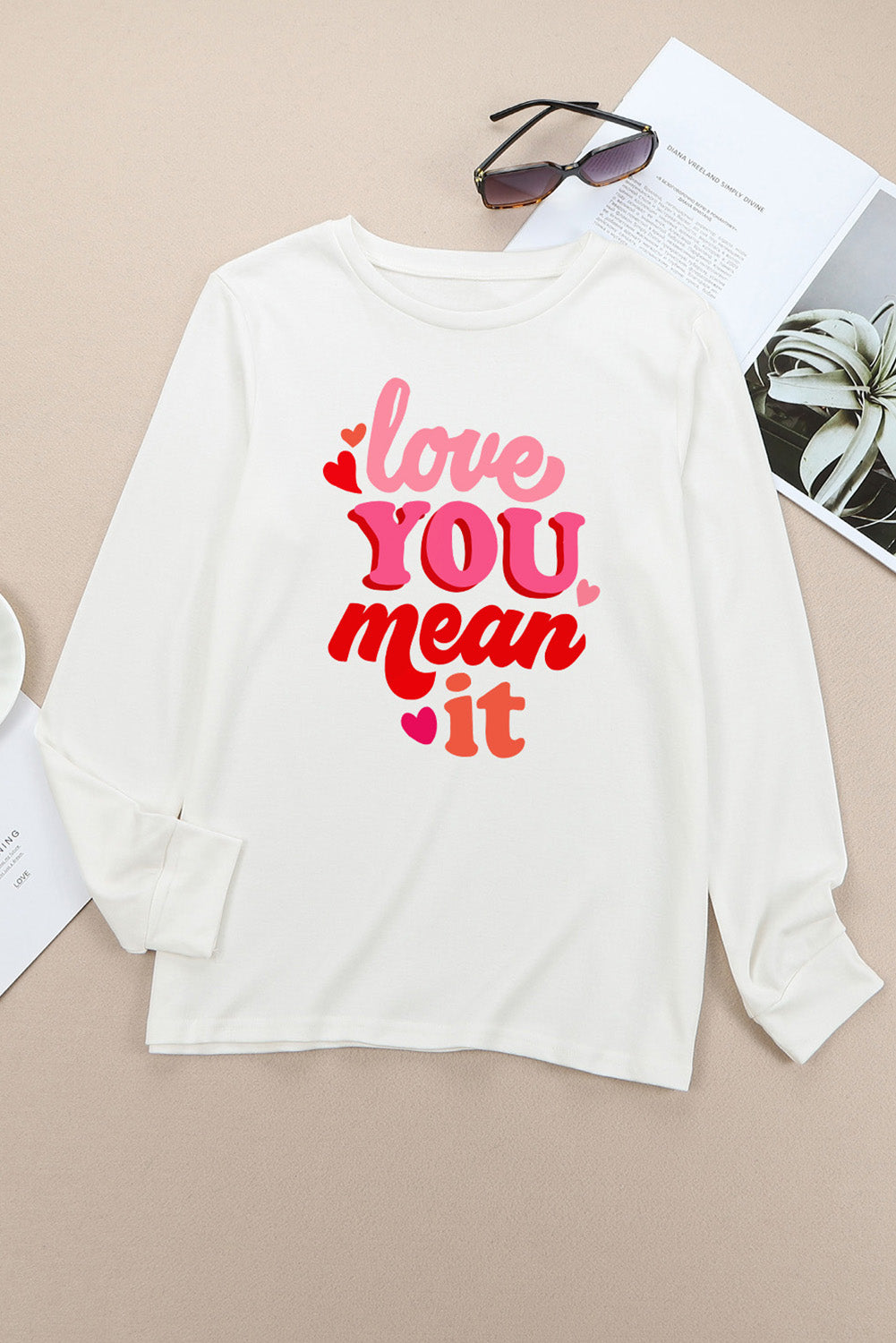 LOVE YOU MEAN IT Crewneck Long Sleeve Sweatshirt B108