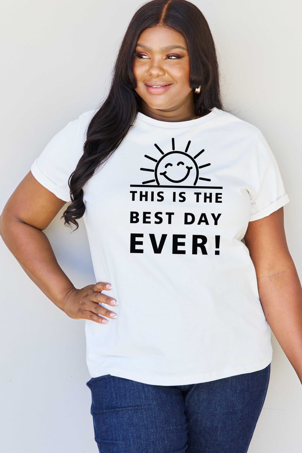 Simply Love Full Size THIS IS THE BEST DAY EVER! Graphic Cotton T-Shirt